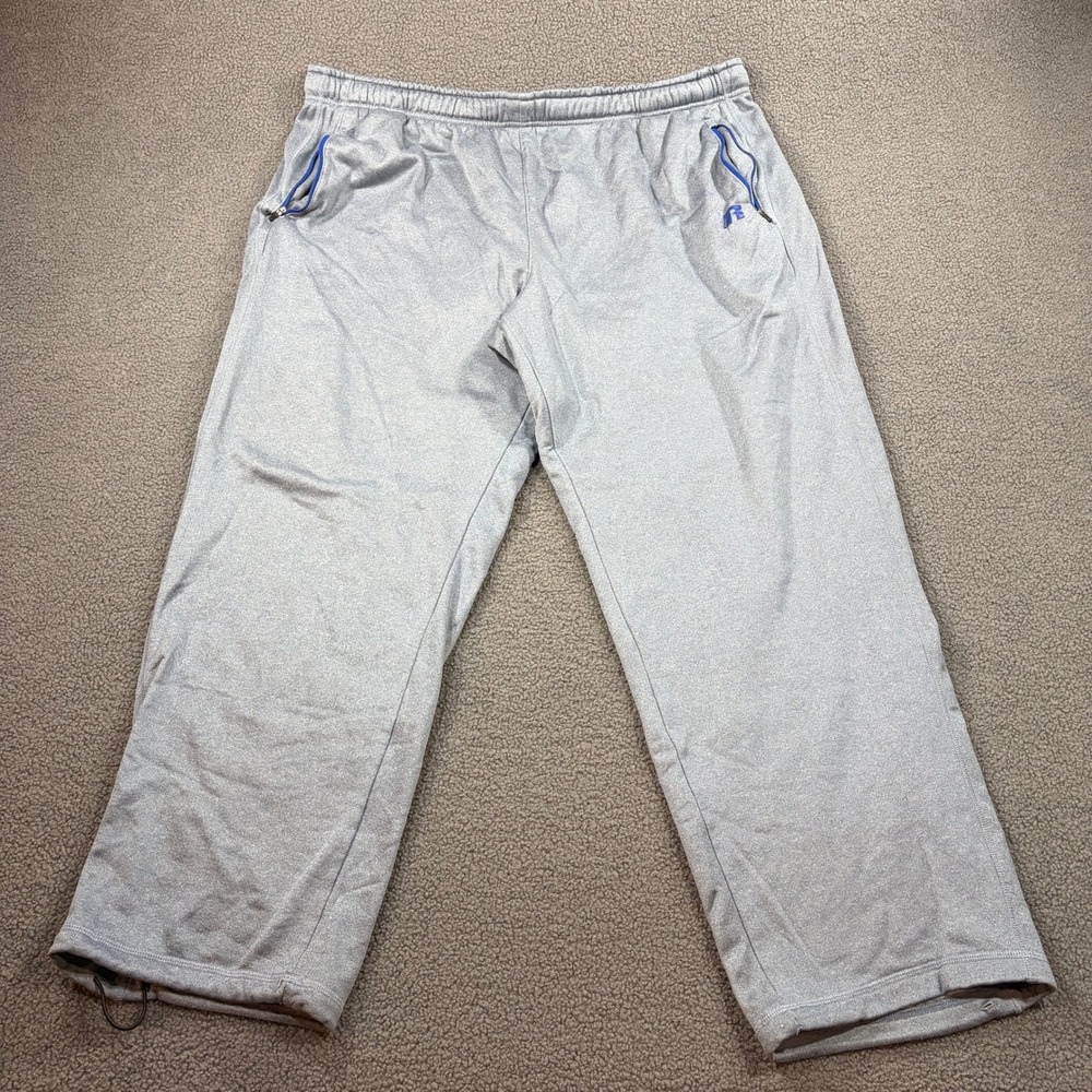 Russell Sweatpants Mens 2XL Blue Grey Heather RS33904B Athletic Fleece Pockets